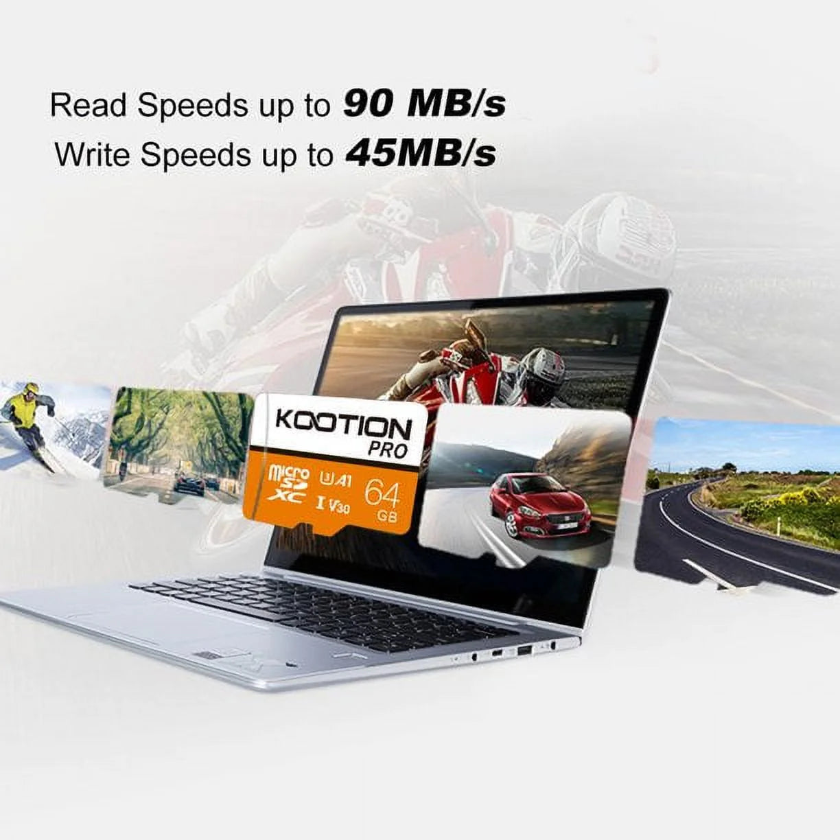 5 Pack 64 GB Micro SD Cards TF Card SDXC UHS-I Memory Cards High Speed Microsd Card, V30, U3