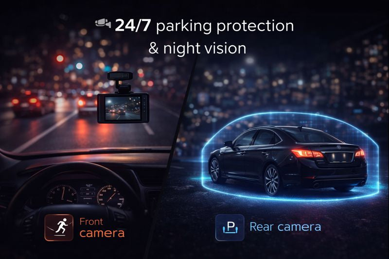 24/7 Car Guardian - Dual-Lens Vehicle Security Dash Cam