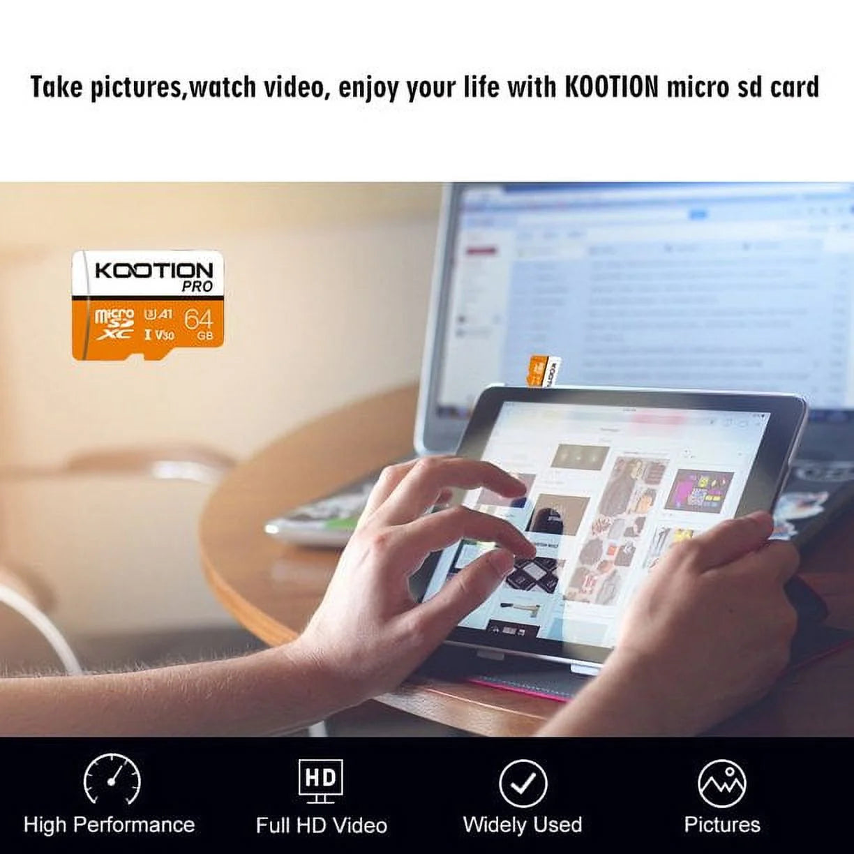 5 Pack 64 GB Micro SD Cards TF Card SDXC UHS-I Memory Cards High Speed Microsd Card, V30, U3