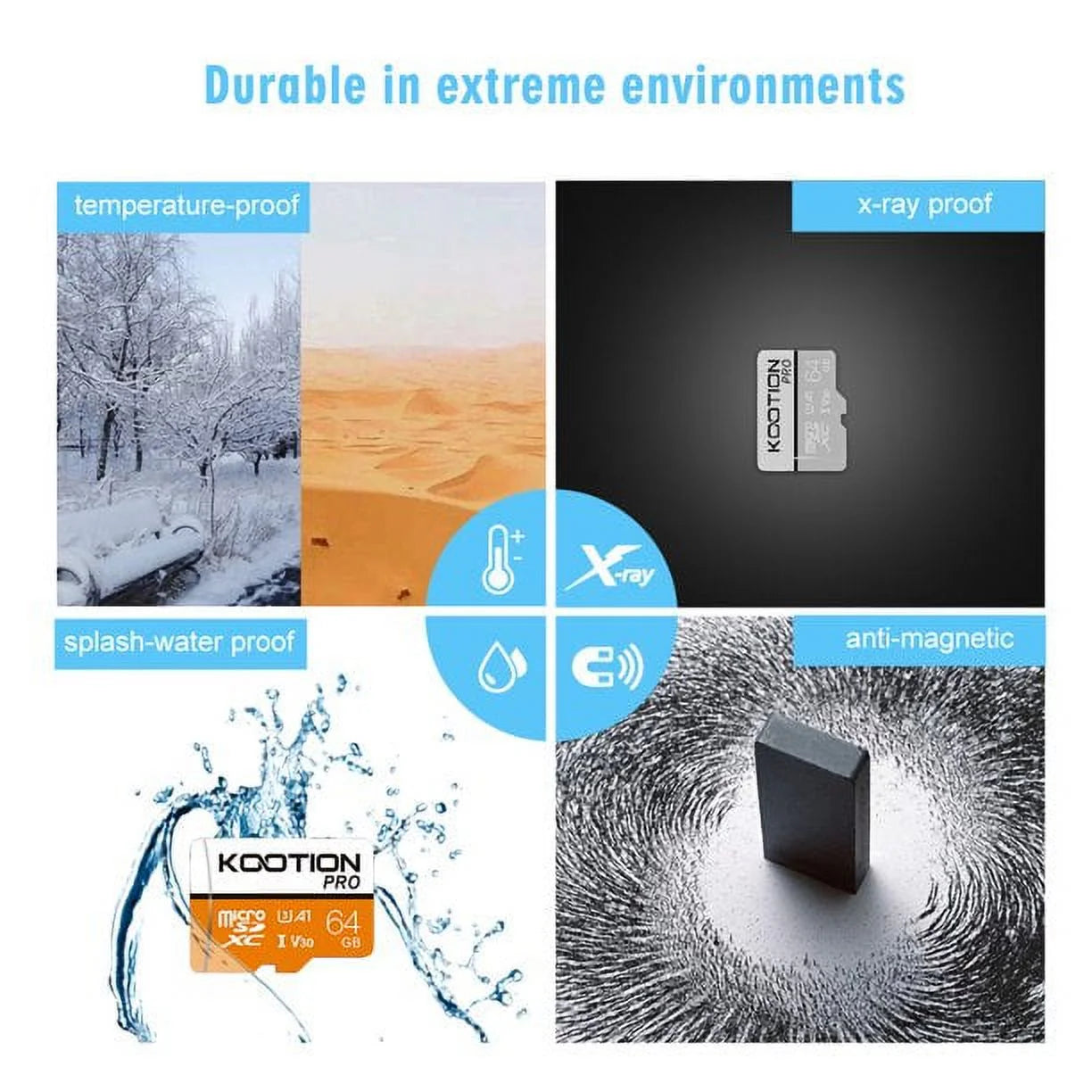 5 Pack 64 GB Micro SD Cards TF Card SDXC UHS-I Memory Cards High Speed Microsd Card, V30, U3